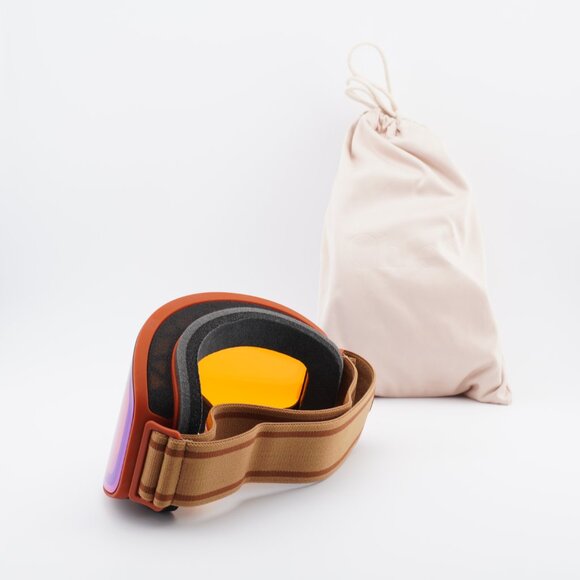 Chloe CH0072S 003 Shield Ski Mask/Sunglasses - Matte Rust/Orange Blue